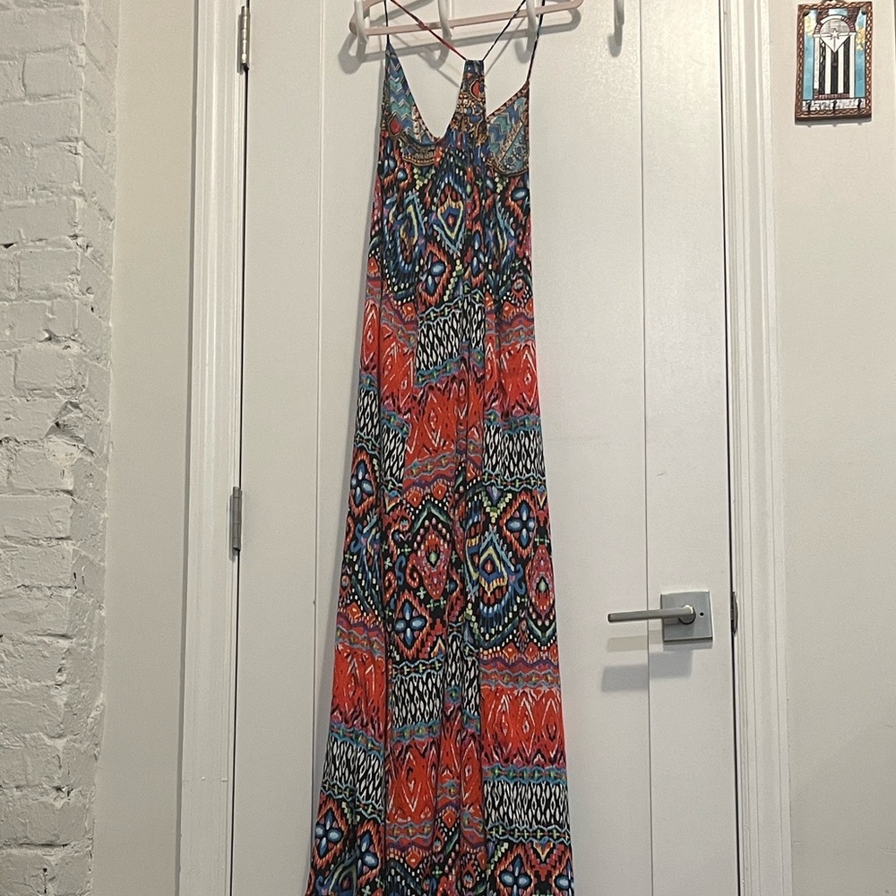 Colorful Geometric Maxi Dress